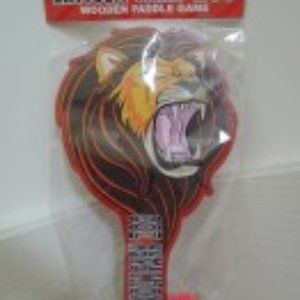 Lion Head Paddle + Ball Toy On String Lincoln Park Zoo Paddle Ball Souvenir NIP
